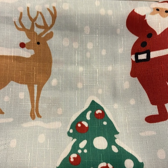 Merry & Bright Santa & Reindeer Shower Curtain - Picture 3 of 5